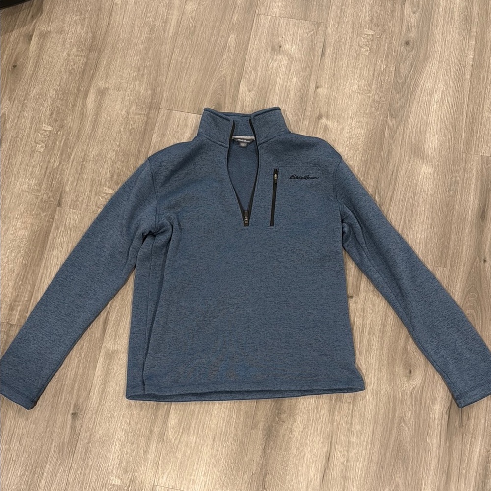 Eddie Bauer Charcoal Quarter-Zip Pullover